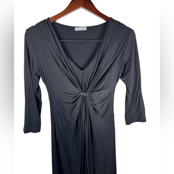 WOMENS‎ WYETH 95 % Rayón BLACK  LINED 3/4 SLEEVE   DRESS SIZE SMALL - Picture 10 of 13